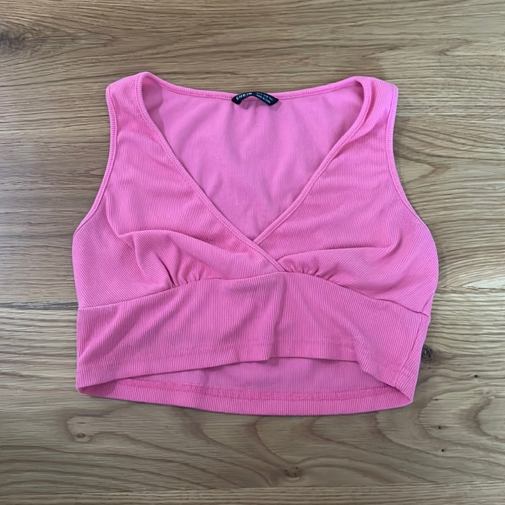 Pink Shein cropped top